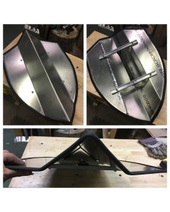 Channeled shield - Peaked heater (with flat sides)